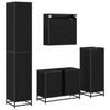 vidaXL Ensemble de mobilier de salle de bain 4 pcs Ch&ecirc;ne noir