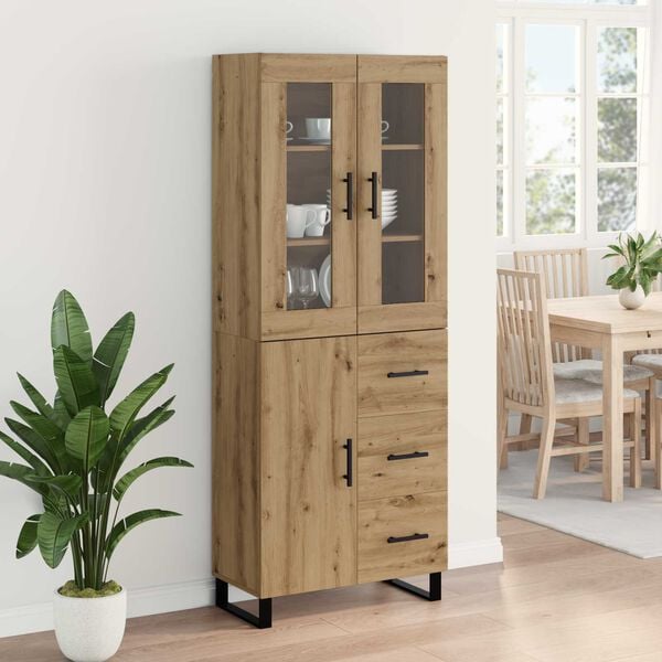 vidaXL Haut Armoire 2 pcs Ch&ecirc;ne artisanal Bois d'ing&eacute;nierie