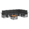 vidaXL Ensemble de canap&eacute;s d'ext&eacute;rieur 8 pc Noir et Gris fonc&eacute;