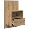 vidaXL Cabinet de chevet 2 pcs Ch&ecirc;ne artisanal 50 x 32.5 x 80cm