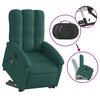 vidaXL Fauteuil inclinable de massage Vert fonc&eacute; Tissu