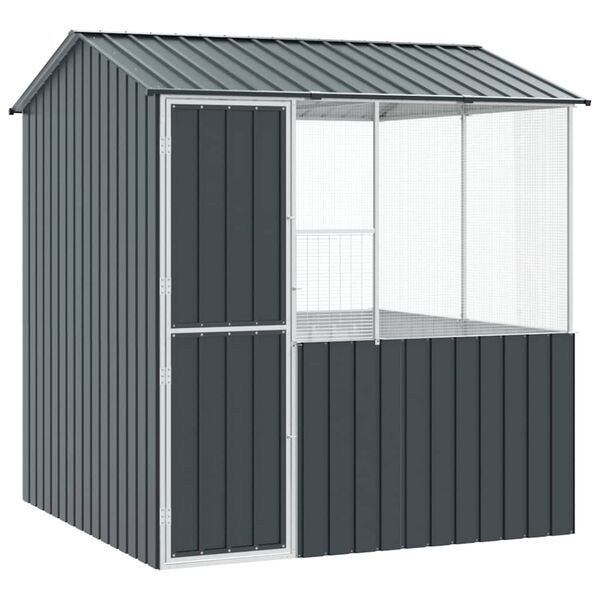 vidaXL Cage pour oiseaux Anthracite 215 x 209 x 230 cm Acier galvanisé