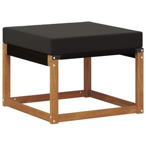 vidaXL Pouf d'Ext&eacute;rieur Bois d'acacia massif et tissu Textil&egrave;ne