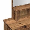 vidaXL Coiffeuse avec miroir vieux bois 86,5x35x136 cm