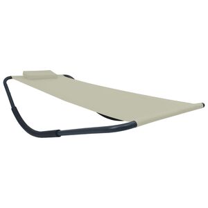 vidaXL Lit de jardin Cr&egrave;me 200x90 cm Acier
