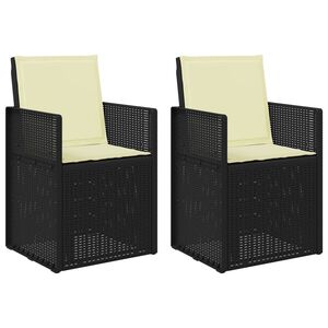 vidaXL Chaises de jardin salle &agrave; manger 2 pcs Anthracite et cr&egrave;me PP