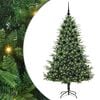 vidaXL Arbre de No&euml;l artificiel pr&eacute;-&eacute;clair&eacute; avec ensemble de boules