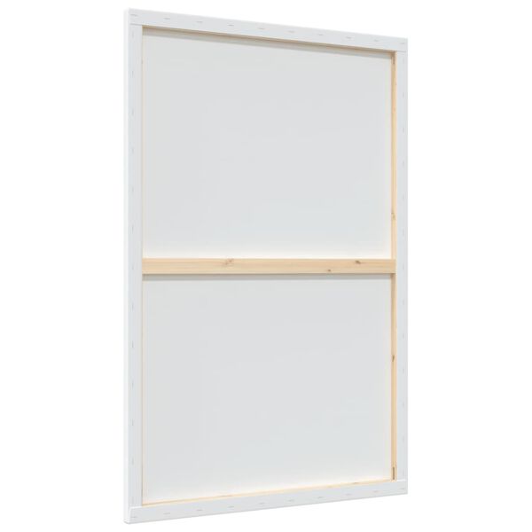 vidaXL Toiles &agrave; peindre 12 pcs blanc tissu et bois massif pin