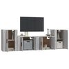 vidaXL Ensemble de meubles TV 4 pcs Sonoma gris Bois d'ing&eacute;nierie