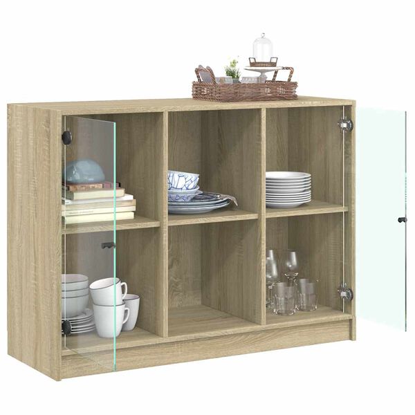 vidaXL Buffet chêne sonoma 102x37x75,5 cm bois d'ingénierie