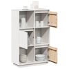 vidaXL Buffet haut Blanc 74x35x117 cm Bois massif de pin
