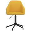 vidaXL Chaise pivotante de salle &agrave; manger Jaune Velours