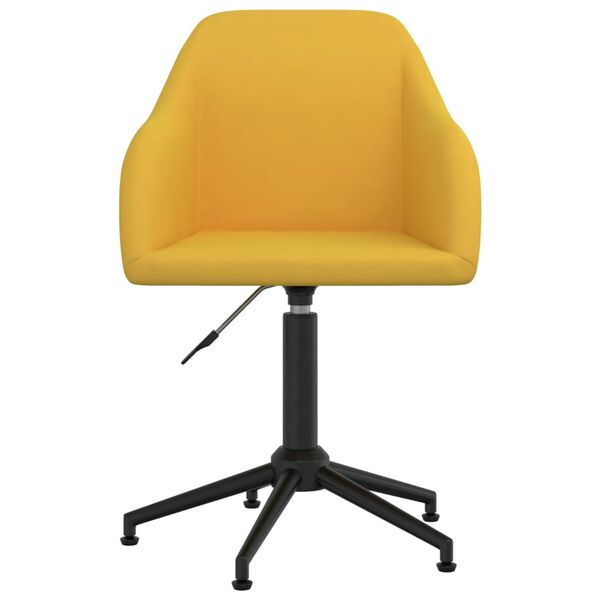vidaXL Chaise pivotante de salle &agrave; manger Jaune Velours