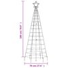 vidaXL Sapin de No&euml;l &agrave; LED avec piquets 220 LED bleu 180 cm