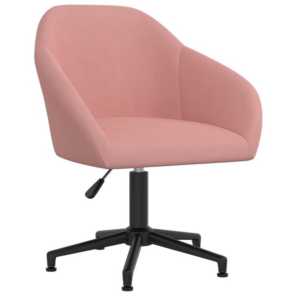vidaXL Chaises pivotantes &agrave; manger lot de 4 rose velours