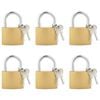 vidaXL U Lock avec Cl&eacute;s 6 pcs Laiton Fer