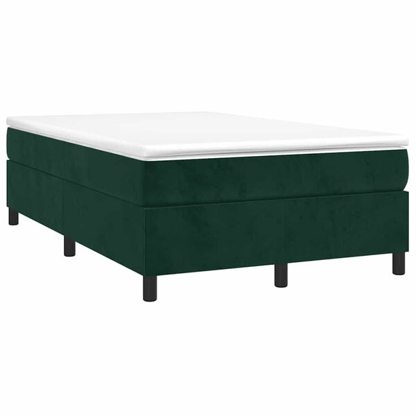 vidaXL Sommier &agrave; lattes de lit avec matelas vert fonc&eacute; 120x190 cm