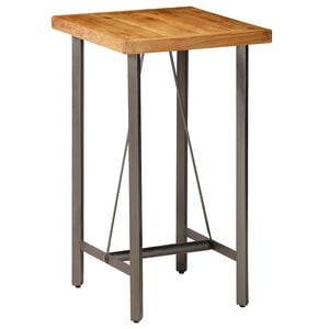 vidaXL Table de bar Teck recycl&eacute; massif 60x60x107 cm