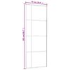 vidaXL Porte coulissante Verre ESG dépoli et aluminium 76x205 cm Noir