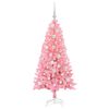 vidaXL Sapin de No&euml;l avec 150 LED avec support Rose 120 cm PVC