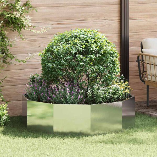 vidaXL Jardini&egrave;re Argent 120 x 120 x 35 cm Acier inoxydable
