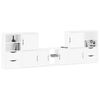 vidaXL Meubles TV 5 pcs avec rangement ODDA blanc bois de pin massif
