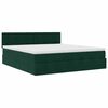 VidaXL Cadre de lit ottoman avec matelas vert fonc&eacute; 160x200 cm velours