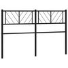 vidaXL T&ecirc;te de lit de remplacement m&eacute;tal noir 135 cm