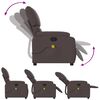 vidaXL Fauteuil de massage inclinable Marron foncé Tissu