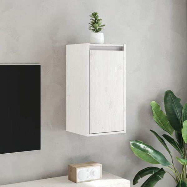 vidaXL Armoire murale Blanc 30x30x60 cm Bois de pin massif