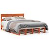 vidaXL Cadre de lit sans matelas cire marron 150x200cm bois pin massif