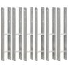 vidaXL Piquets de cl&ocirc;ture 6 pcs Argent&eacute; 8x6x60 cm Acier galvanis&eacute;