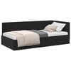 vidaXL Cadre de lit d'angle Noir 100 x 200 cm Velours