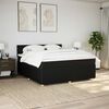 vidaXL Sommier &agrave; lattes de lit avec matelas Noir 180x200 cm Tissu
