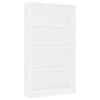 vidaXL Biblioth&egrave;que &agrave; 4 niveaux Blanc 80x24x142 cm Bois d&rsquo;ing&eacute;nierie