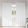 vidaXL Rideaux occultants avec anneaux 2 pcs Blanc pur 225 x 140 cm