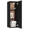 vidaXL Meubles TV 2 pcs Noir 30,5x30x90 cm Bois d&rsquo;ing&eacute;nierie