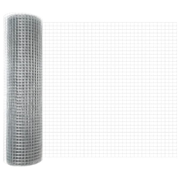 vidaXL Clôture en fil soudé Argent 0.4 x 25 m Acier