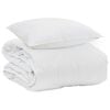 vidaXL Duvet d'&eacute;t&eacute; simple avec oreiller 2 pcs Blanc Microfibre