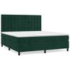 vidaXL Sommier &agrave; lattes de lit et matelas Vert fonc&eacute; 160x200cm Velours