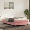 vidaXL Matelas de lit à ressorts ensachés rose 120x220x20 cm velours