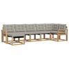 vidaXL Ensemble de canap&eacute;s d'ext&eacute;rieur 7 pc Blanc et gris clair