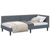 vidaXL Cadre de lit d'angle Gris fonc&eacute; 100 cm x 200 cm Velours