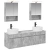 vidaXL Ensemble d'armoire de salle de bain 5 pc Gris b&eacute;ton