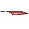 vidaXL Auvent r&eacute;tractable &eacute;lectrique Orange, Noir et Blanc 2,5 x 2 m