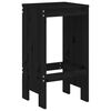 vidaXL Ensemble de bar de jardin 5 pcs noir bois de pin massif