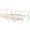 vidaXL Cadre de lit enfant tiroirs blanc 80x200 cm bois de pin massif
