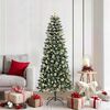 vidaXL Sapin de Noël artificiel avec 300 LED Vert 76 x 76 x 180 cm