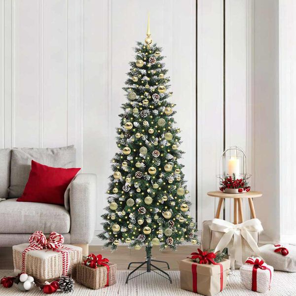 vidaXL Sapin de Noël artificiel avec 300 LED Vert 76 x 76 x 180 cm