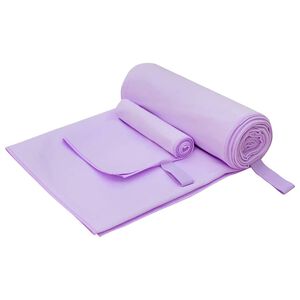vidaXL Set de serviettes de sport 2 pcs Violet tissu